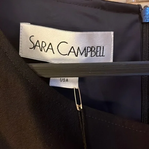 Sarah Campbell pleat front aline w/ grosgrain ribbon around the waist size 14 - Picture 3 of 7